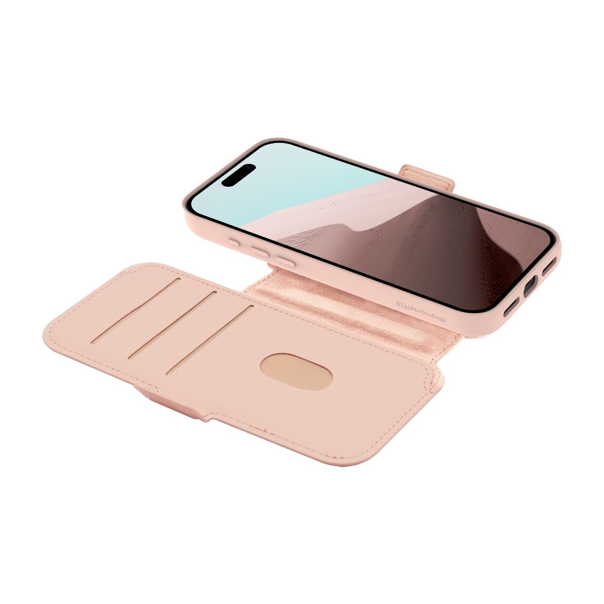 Dbramante1928 iPhone 17 Pro Max Lynge MagSafe ICON wallet flip cover, lyserød billede 2