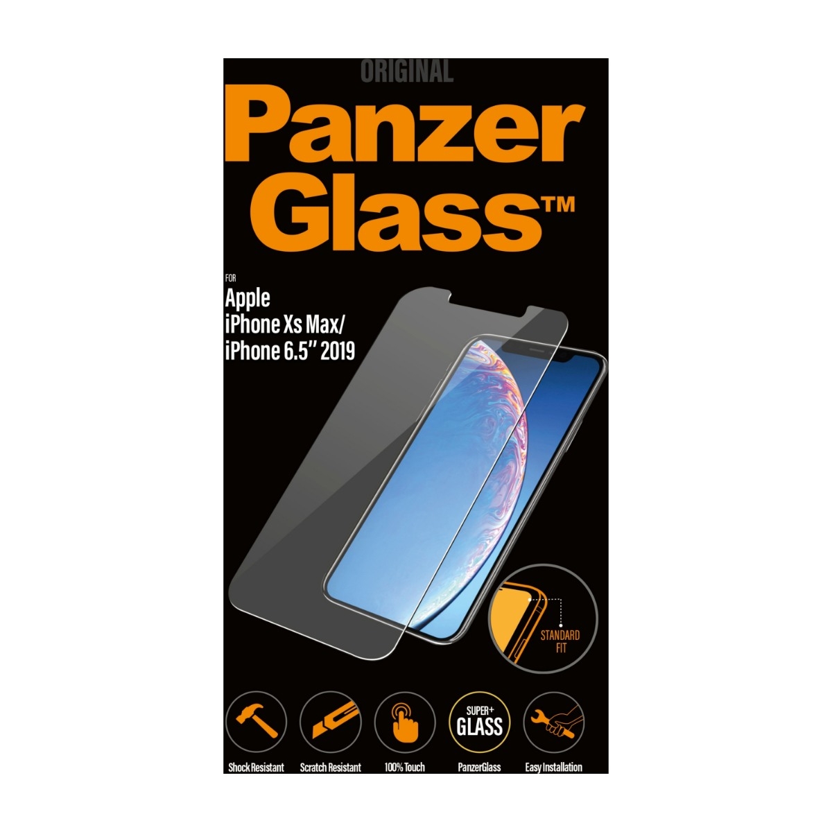 PanzerGlass iPhone XS Max/11 Pro Max skærmbeskytter, sort billede 1