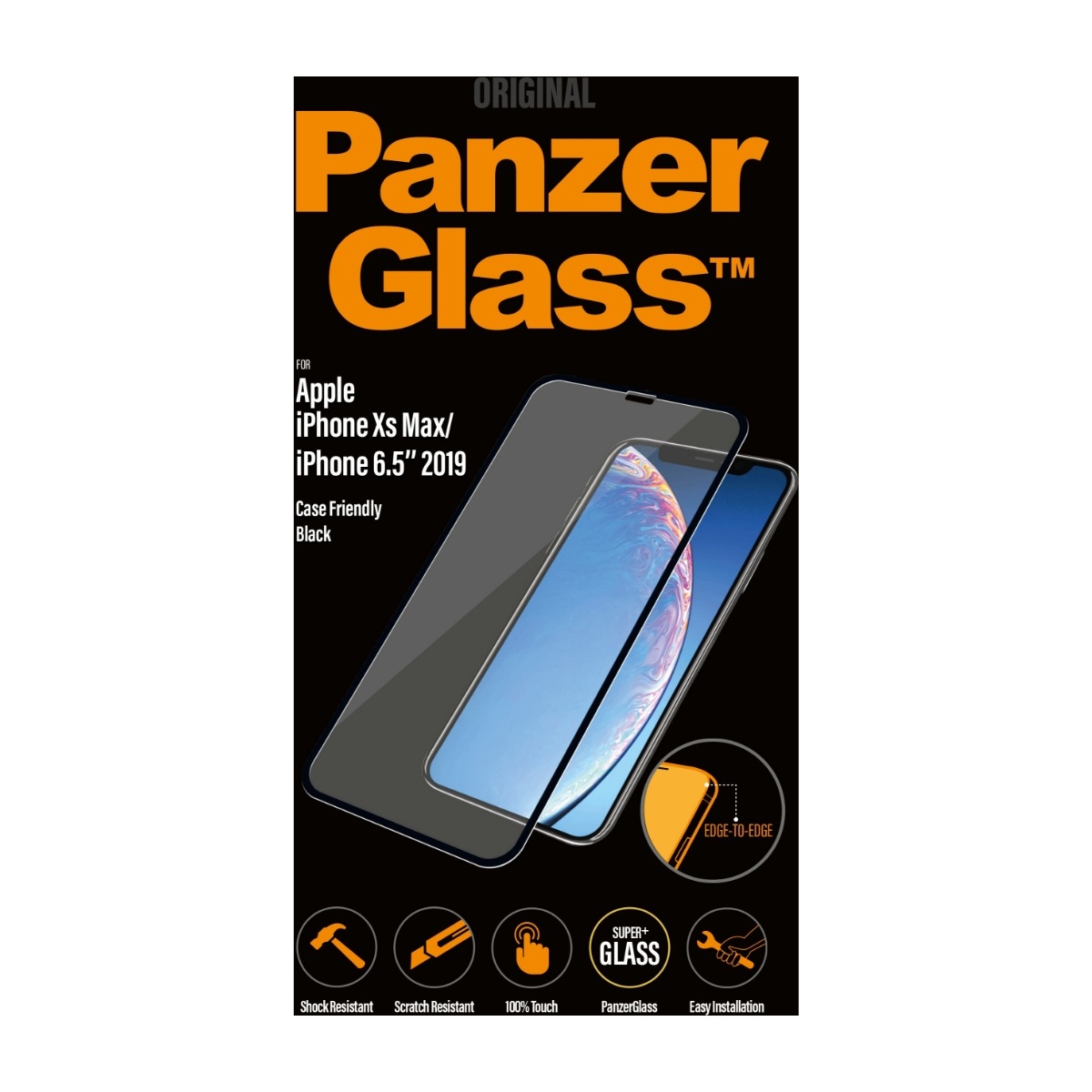 PanzerGlass iPhone XS Max/11 Pro Max CF skærmbeskytter, sort billede 1