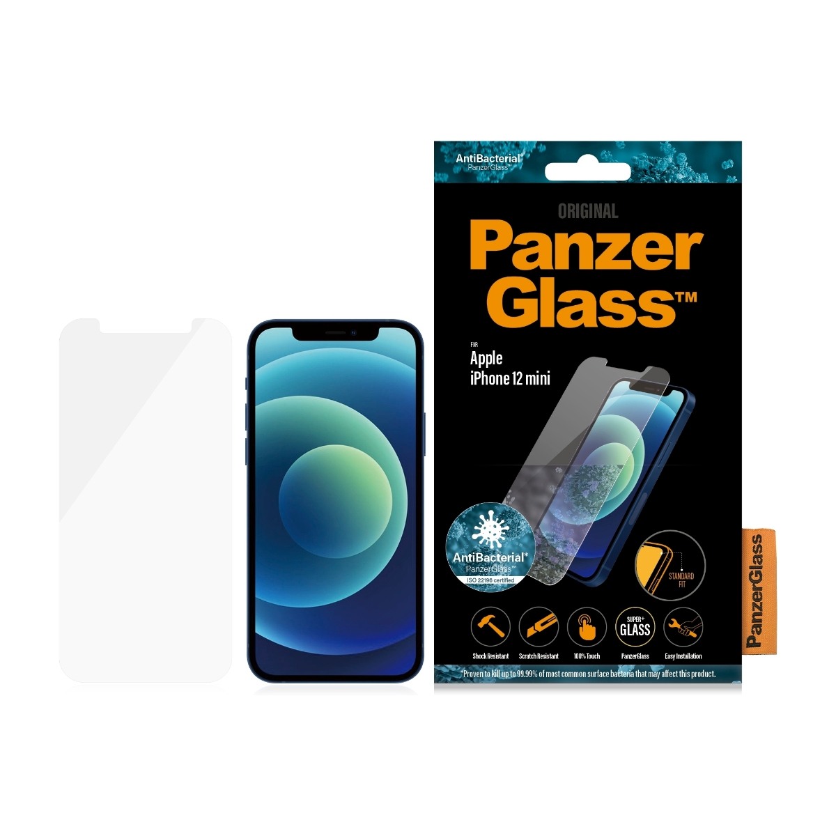 PanzerGlass iPhone 12 Mini Antibakteriel skærmbeskytter billede 2