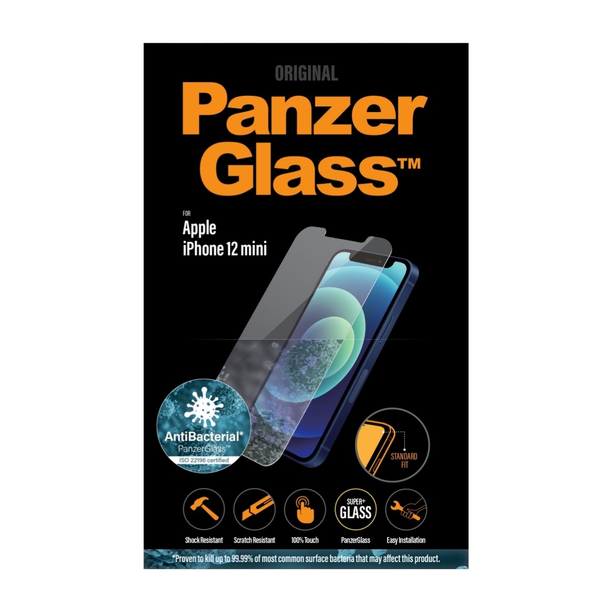 PanzerGlass iPhone 12 Mini Antibakteriel skærmbeskytter billede 1