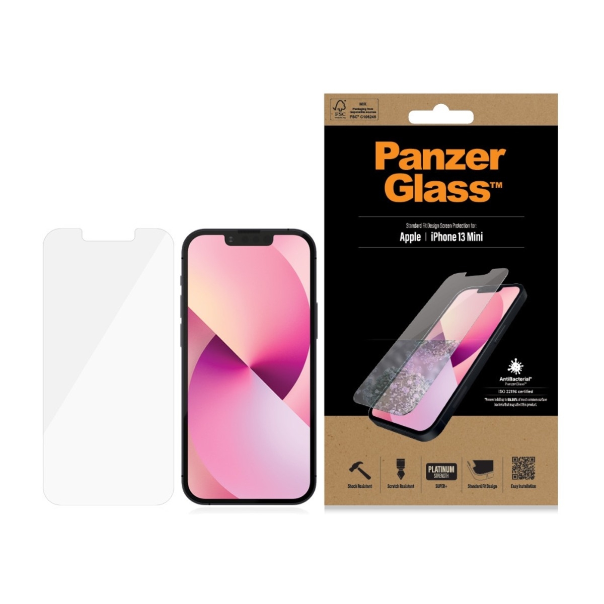PanzerGlass iPhone 13 Mini Antibakteriel skærmbeskytter billede 3