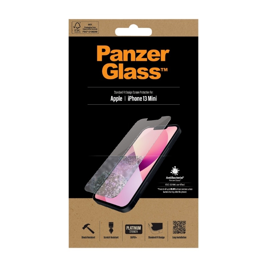 PanzerGlass iPhone 13 Mini Antibakteriel skærmbeskytter billede 1