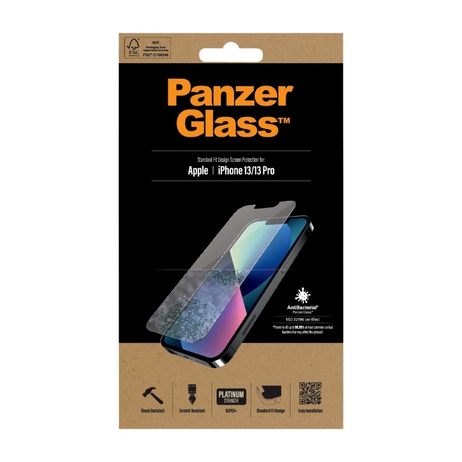 PanzerGlass iPhone 13/13 Pro Antibakteriel skærmbeskytter billede 1