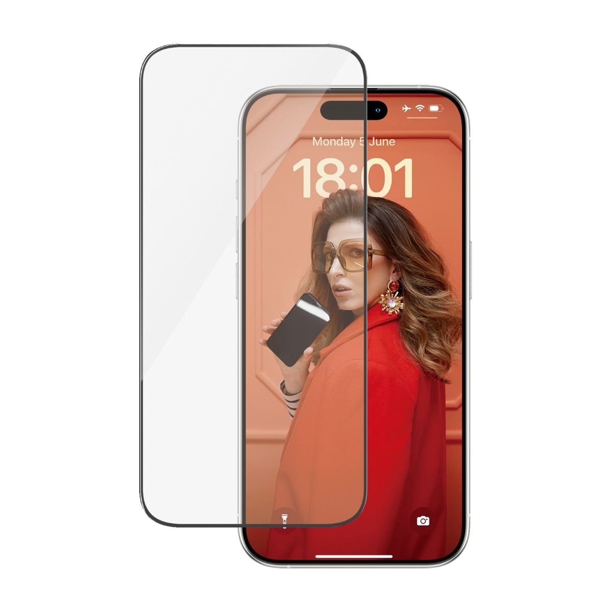 PanzerGlass iPhone 15 Pro skærmbeskytter Ultra-Wide Fit med applikator billede 1