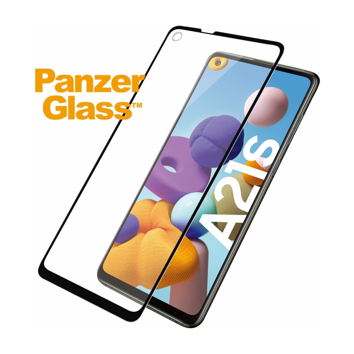 PanzerGlass Samsung Galaxy A21S Case Friendly skærmbeskytter, sort billede 2