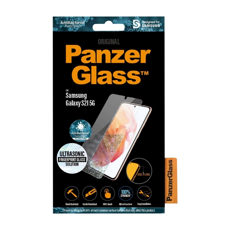 PanzerGlass Samsung Galaxy S21 5G Antibakteriel skærmbeskytter billede 1