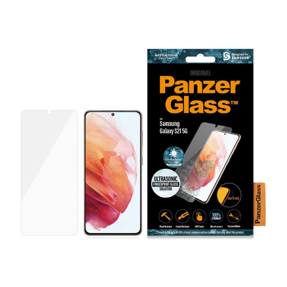 PanzerGlass Samsung Galaxy S21 5G Antibakteriel skærmbeskytter billede 3