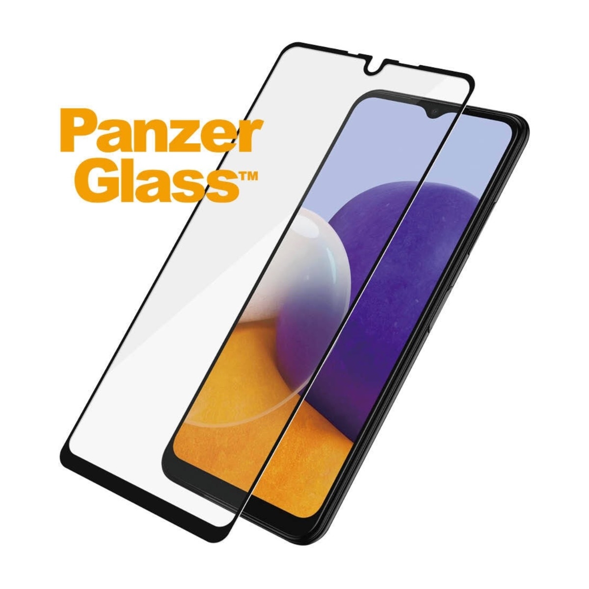 PanzerGlass Samsung Galaxy A22 4G skærmbeskytter, sort billede 2