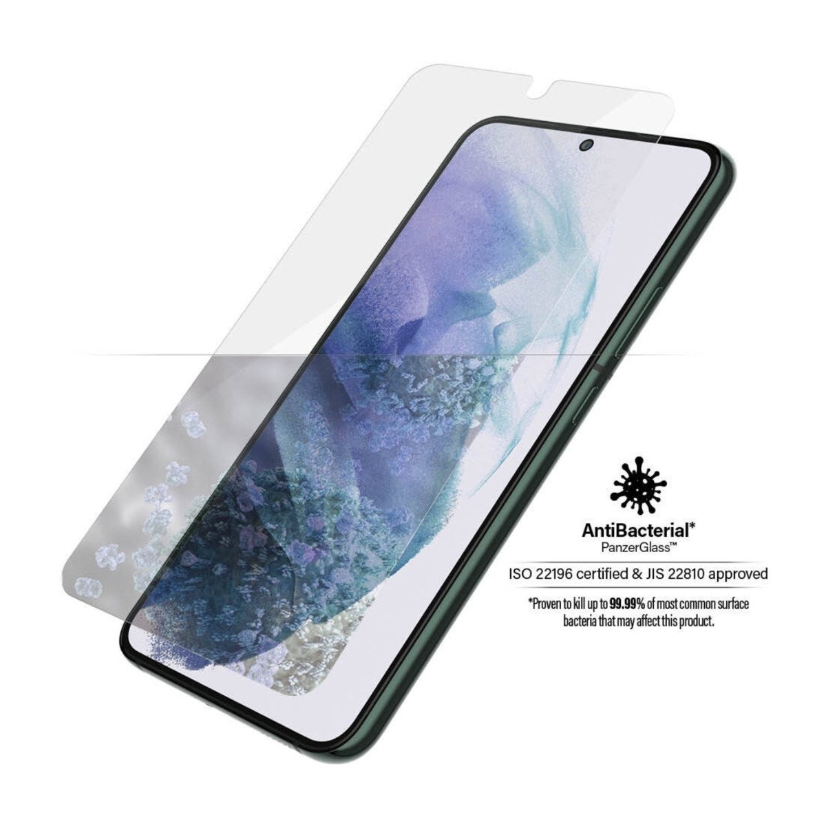 PanzerGlass Samsung Galaxy S22+ Case Friendly Antibakteriel skærmbeskytter, sort billede 2