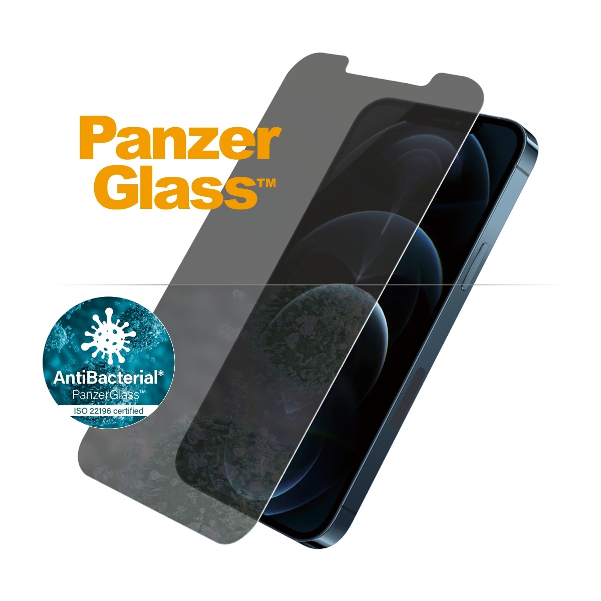 PanzerGlass skærmbeskytter iPhone 12 Pro Max Privacy antibakteriel billede 3