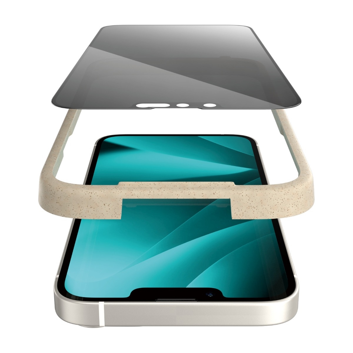 PanzerGlass Max iPhone 14 Plus/13 Pro Antibakteriel Privacy skærmbeskytter billede 2