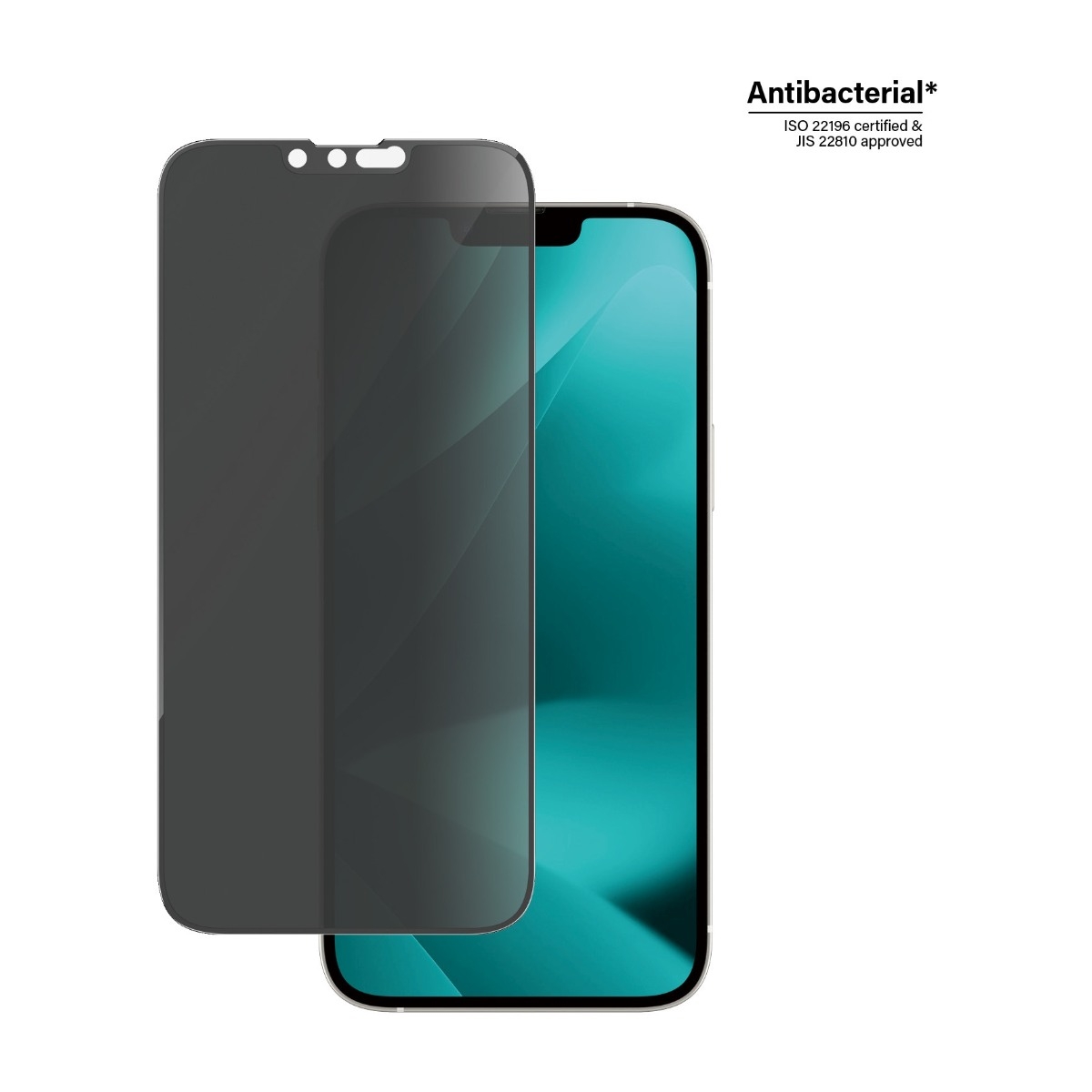 PanzerGlass Max iPhone 14 Plus/13 Pro Antibakteriel Privacy skærmbeskytter billede 3