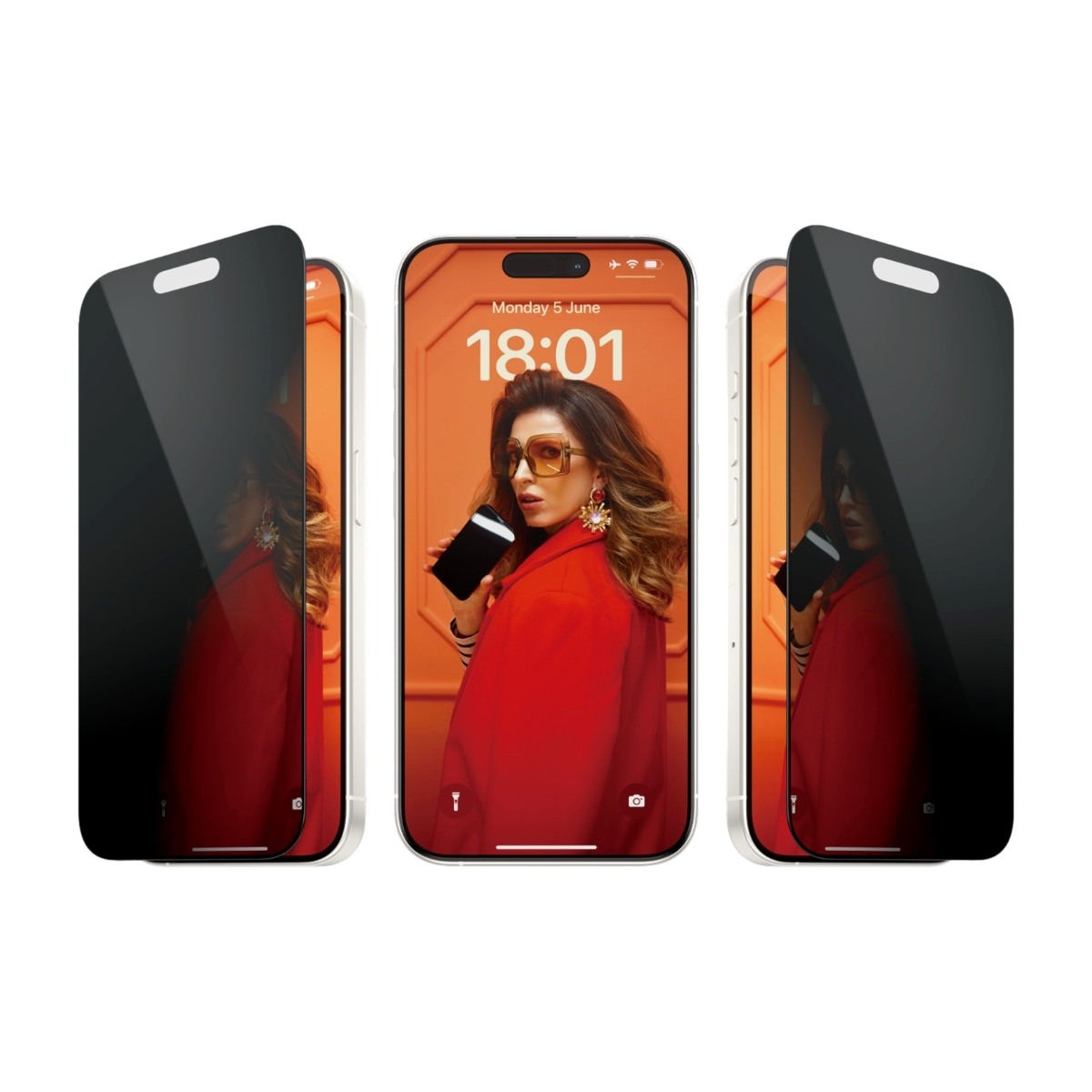 PanzerGlass iPhone 15 Pro skærmbeskytter Ultra-Wide Fit Privacy med applikator billede 1