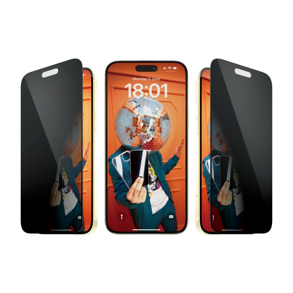 PanzerGlass iPhone 15 Plus skærmbeskytter Ultra-Wide Fit Privacy med applikator billede 1