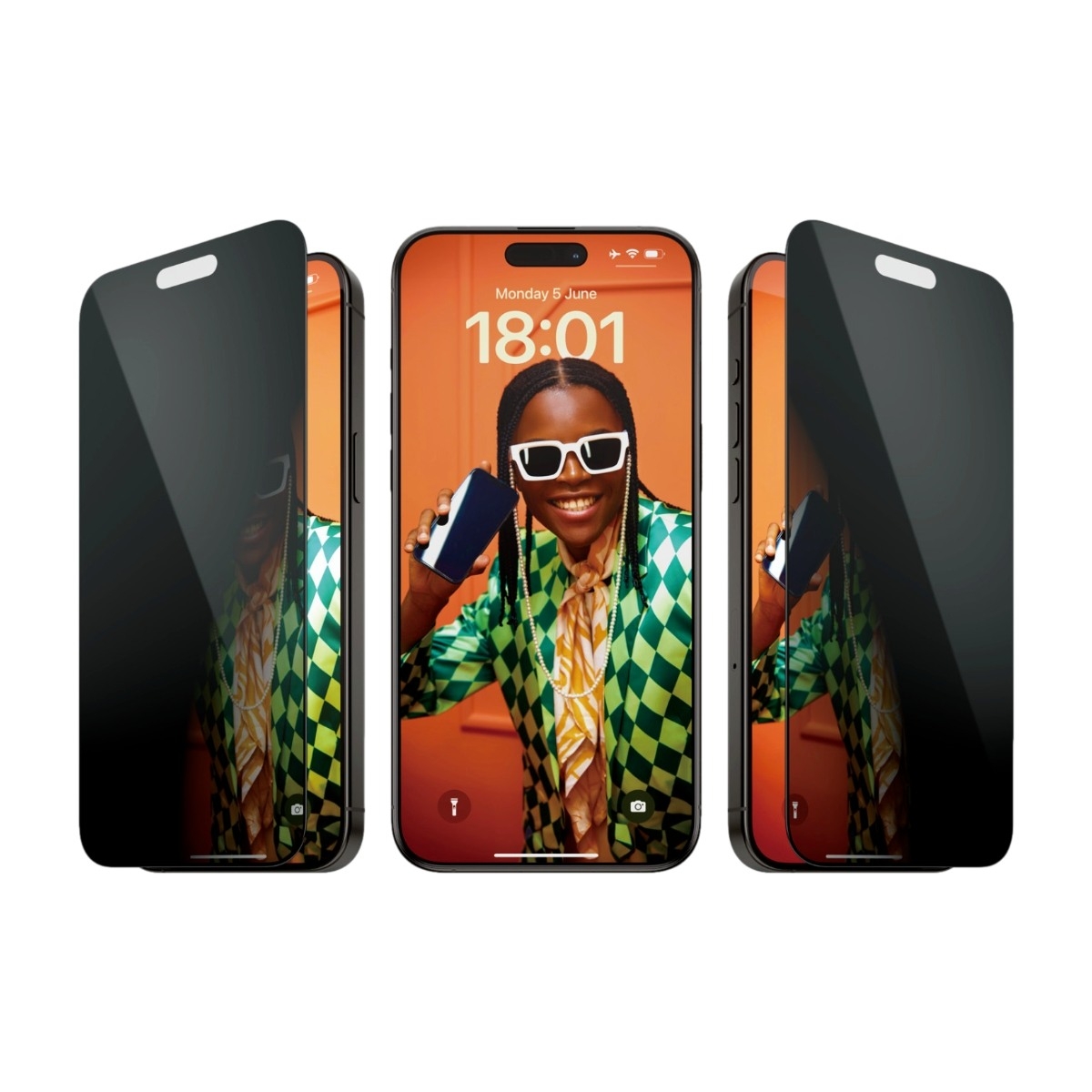 PanzerGlass iPhone 15 Pro Max skærmbeskytter Ultra-Wide Fit Privacy med applikator billede 1
