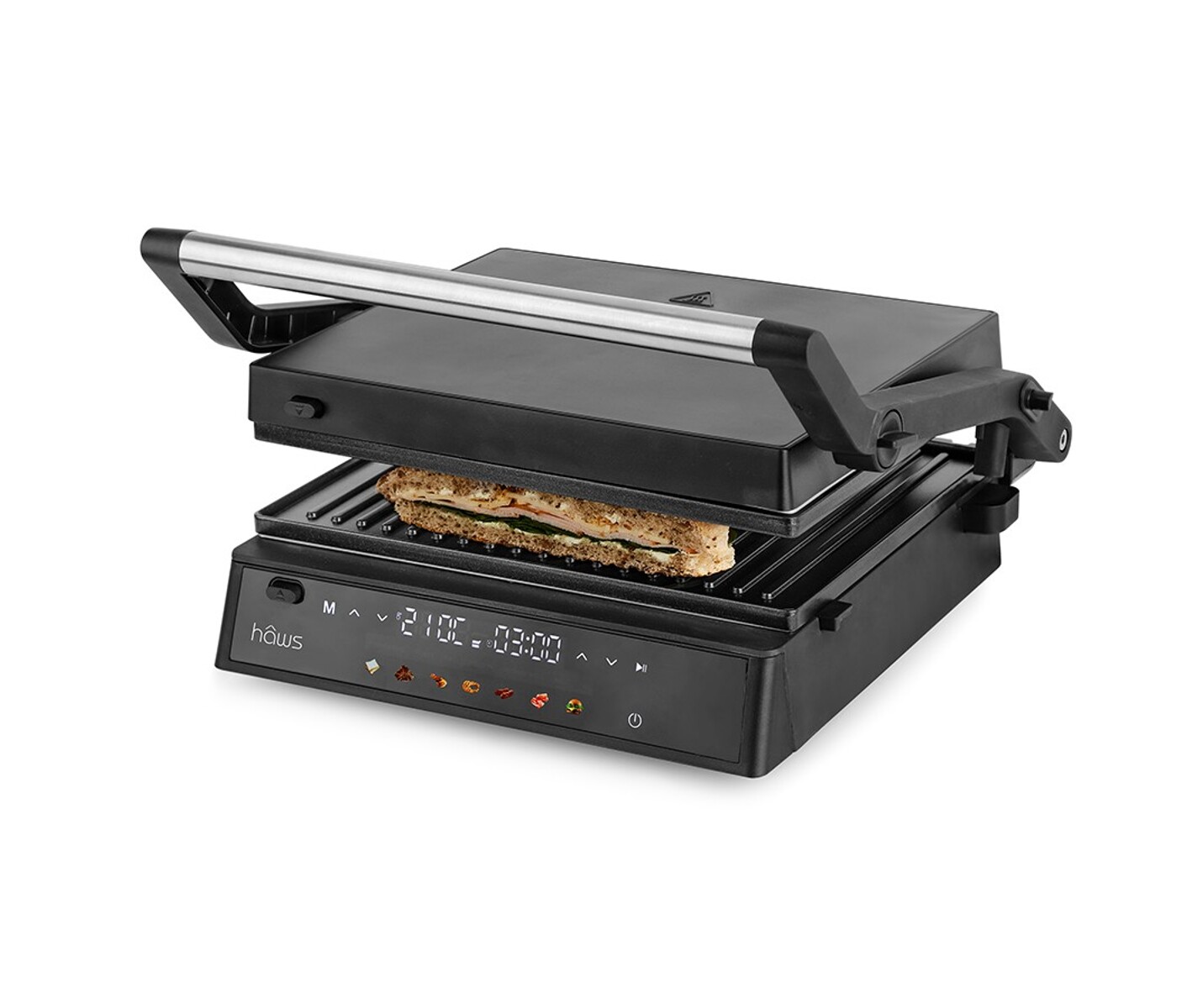 Hâws 2-i-1 Paninigrill Cg2000b Bordgrill billede 3
