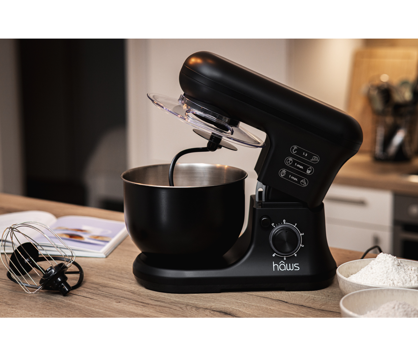 Hâws Kitchen Machine Matte Bla Ck 1500w Røremaskine billede 2