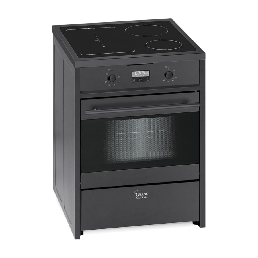 Grand Gourmet GGIC60B induktionskomfur, rustfrit stål billede 1