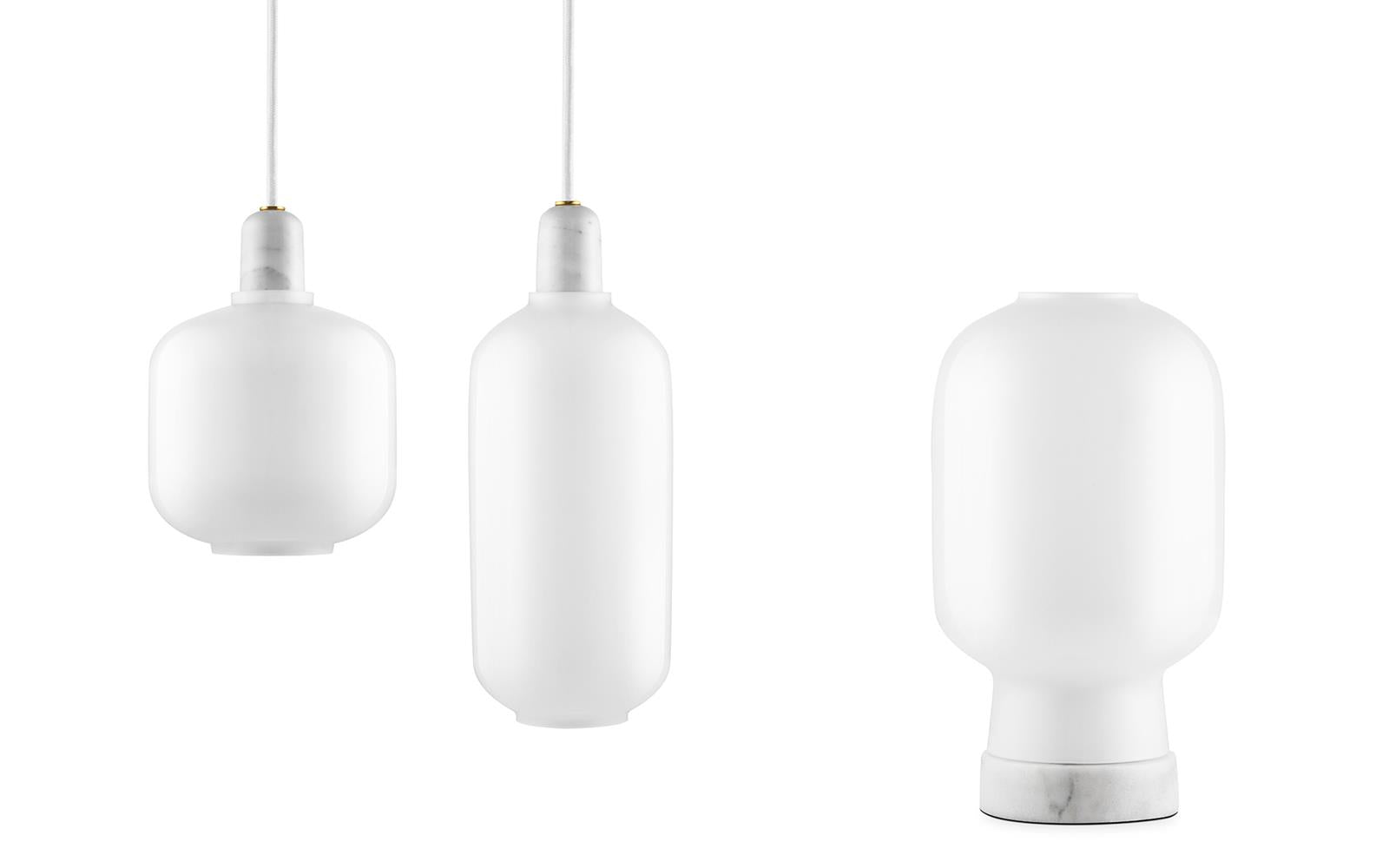 Amp Bordlampe Hvid / Hvid billede 2