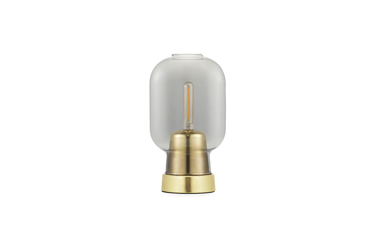 Amp Bordlampe Røgfarvet / Messing billede 1