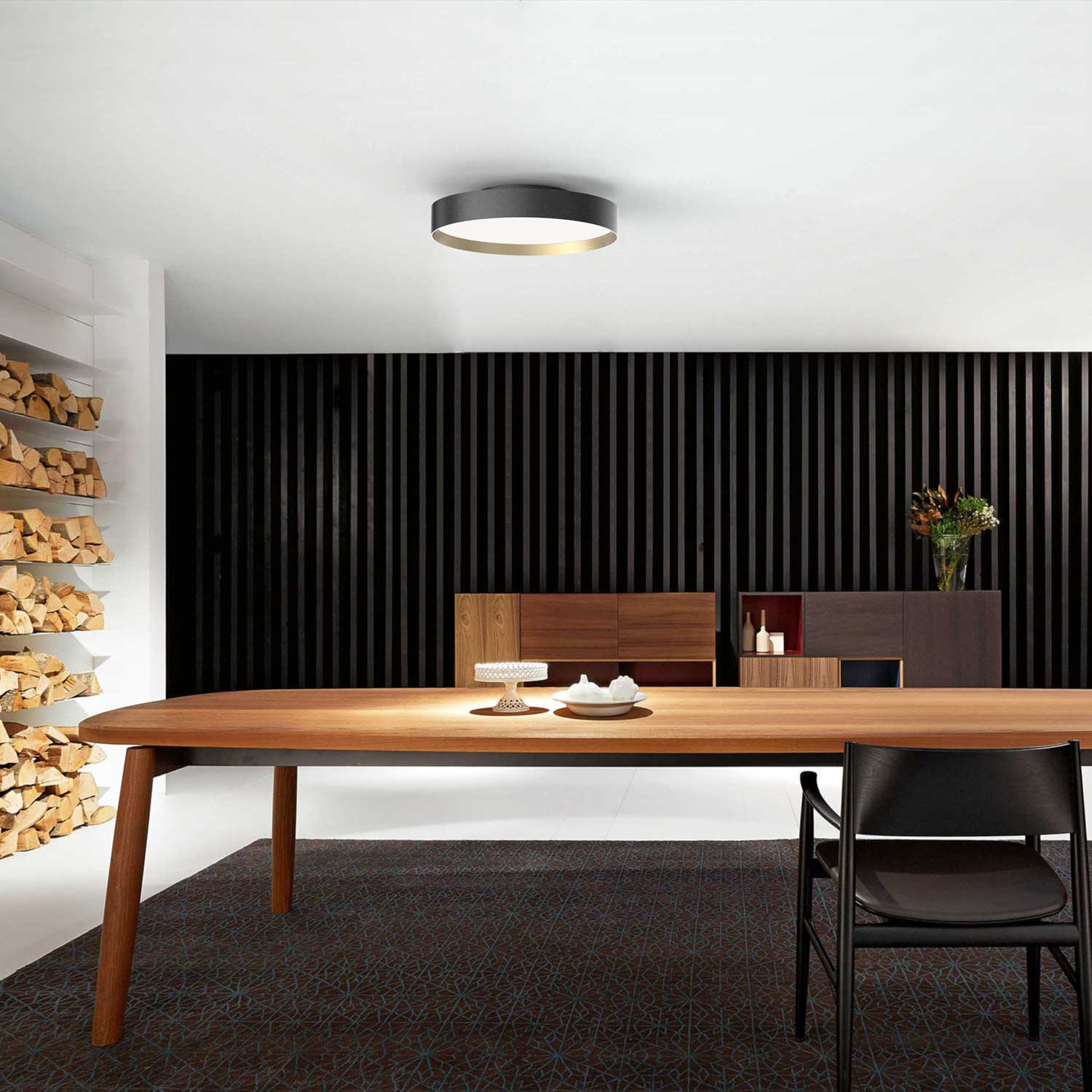 LOOM Design Lucia 805-012 Sort/Guld Ø45 - Loftslampe billede 2