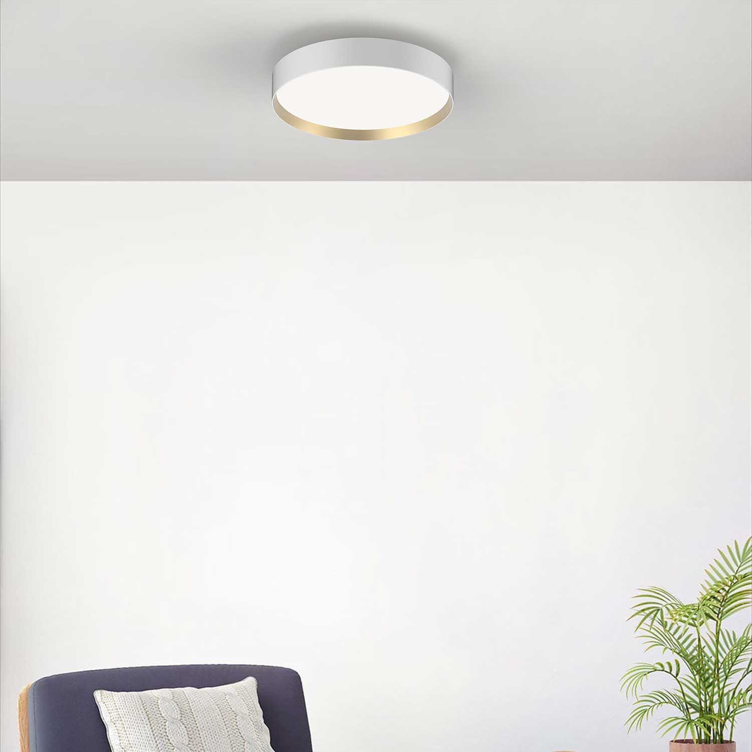 LOOM Design Lucia 805-013 Hvid/Guld Ø45 - Loftslampe billede 2