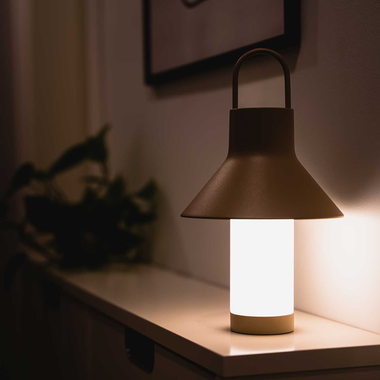 LOOM Design Shadow Small Grey Beige - Bordlampe billede 2