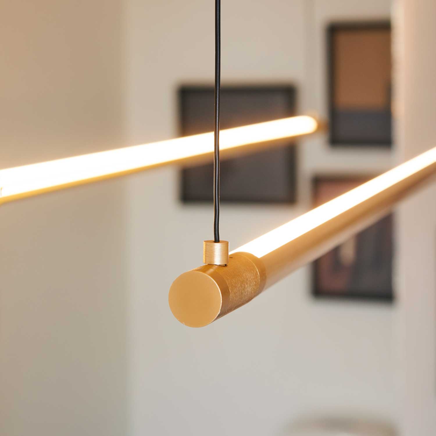 LOOM Design Straw 200 guld LED pendel billede 2