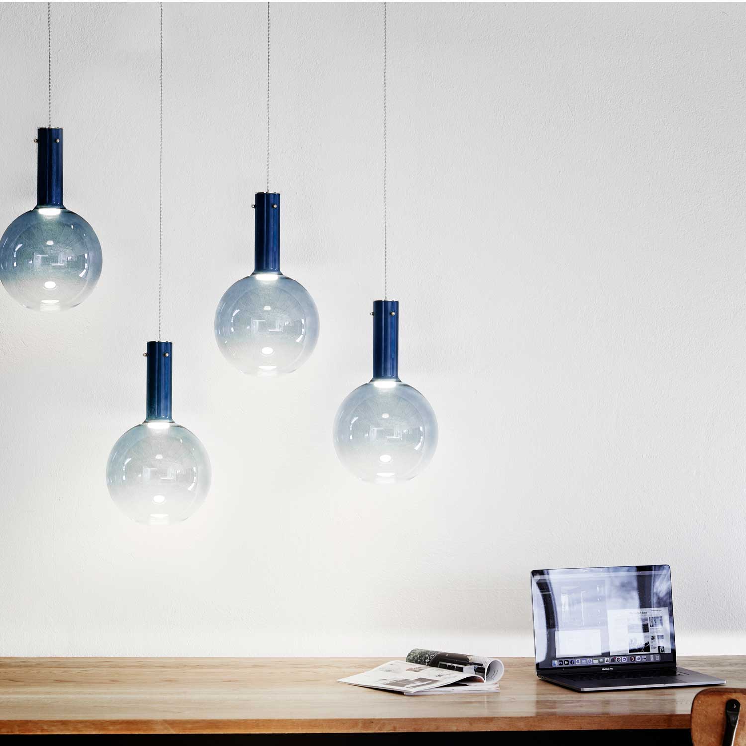 LOOM Design Raindrop 20 blå pendel billede 4