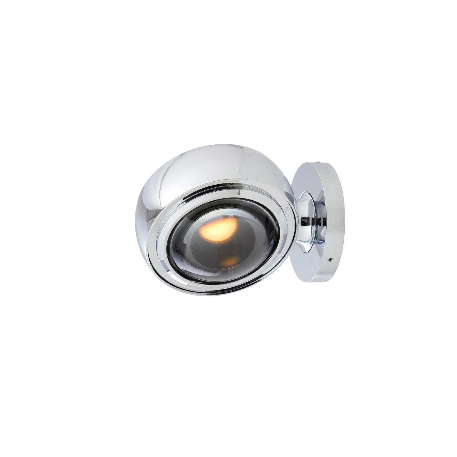 Optic krom LED væglampe billede 1