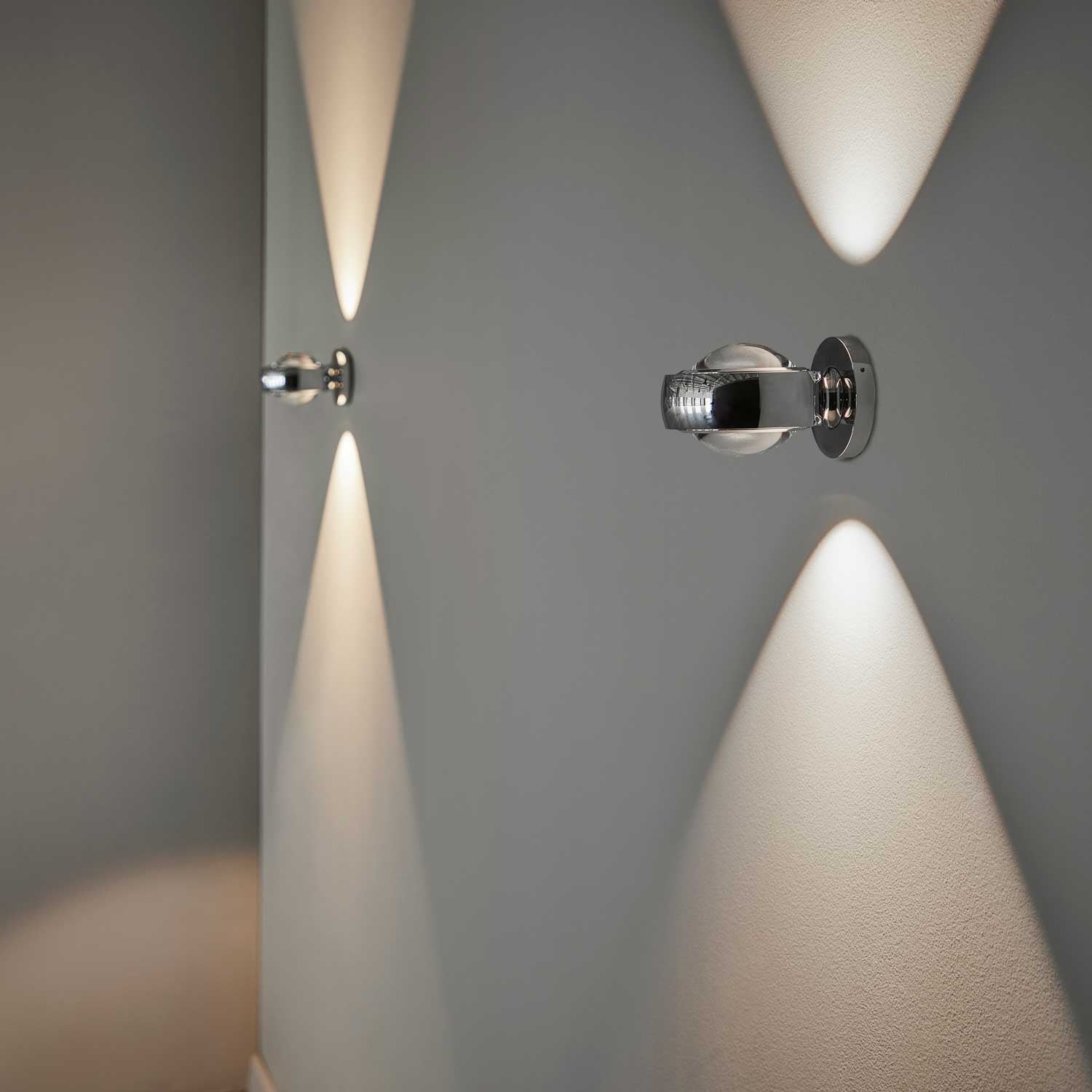 Optic krom LED væglampe billede 3