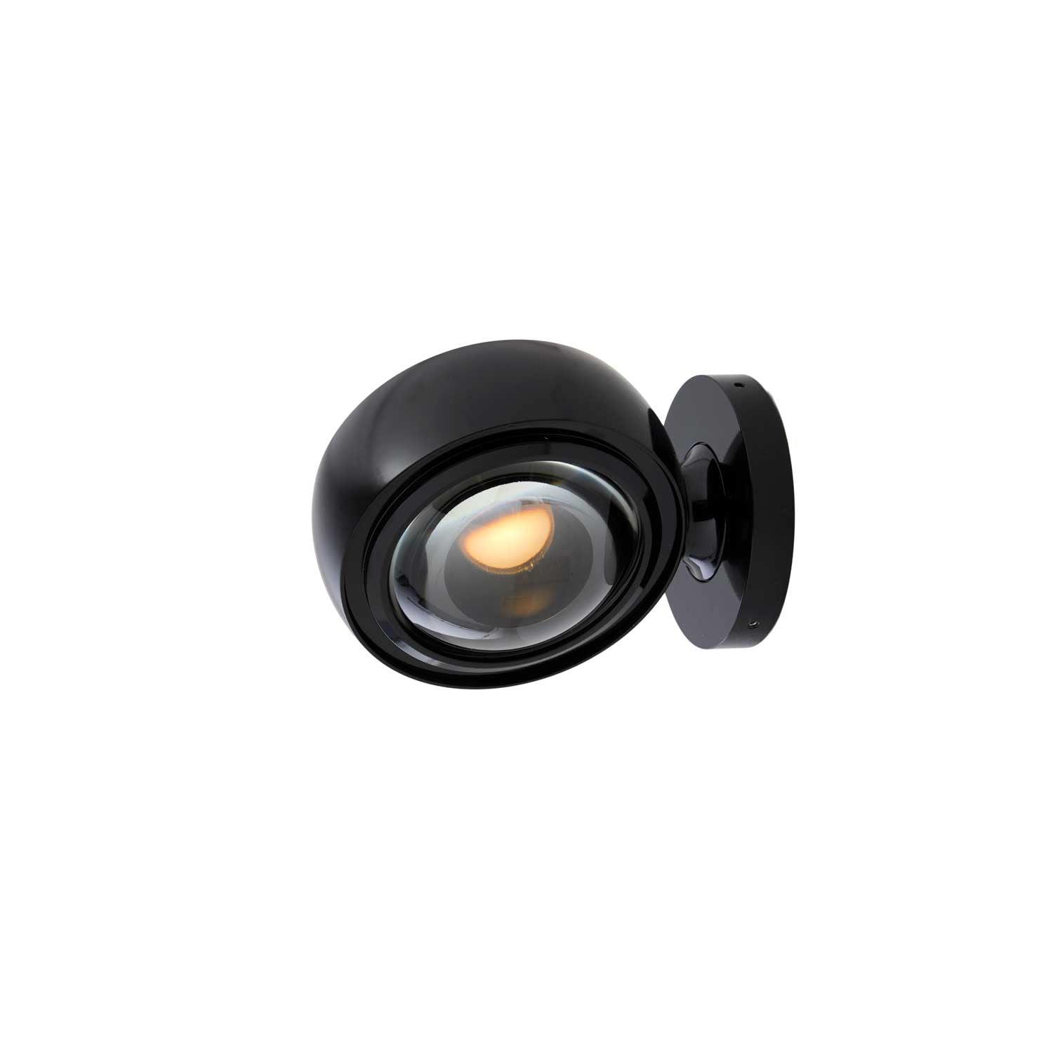 Optic blanksort LED væglampe billede 1