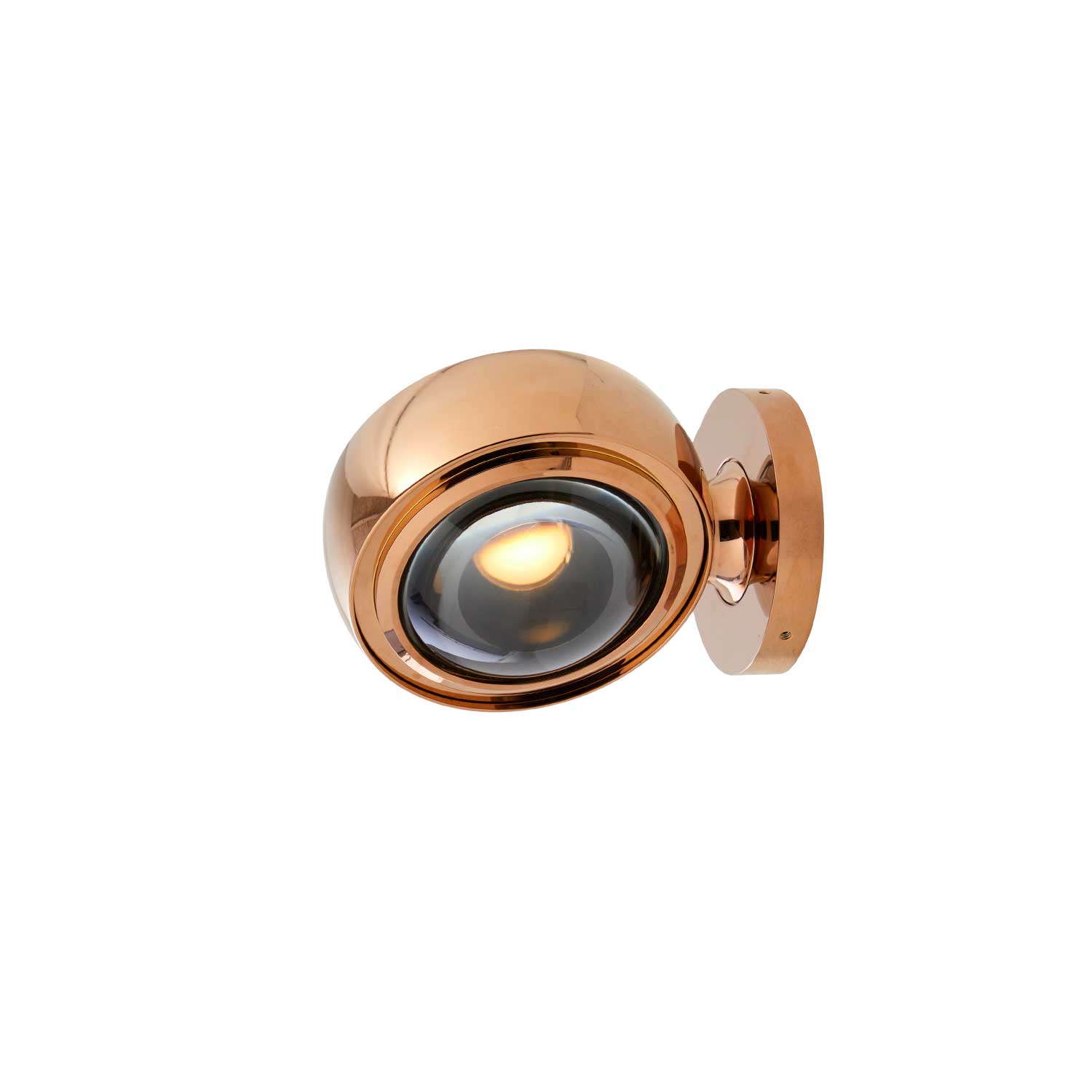 Optic blank rose gold LED væglampe billede 1