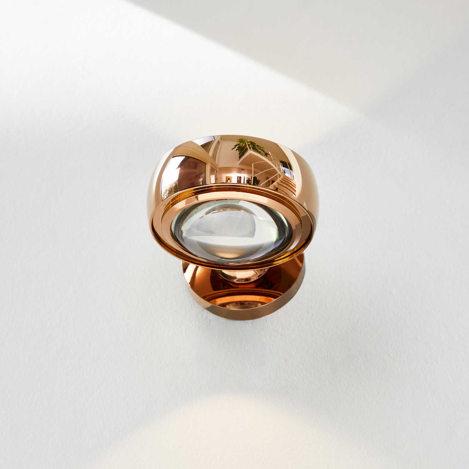 Optic blank rose gold LED væglampe billede 2