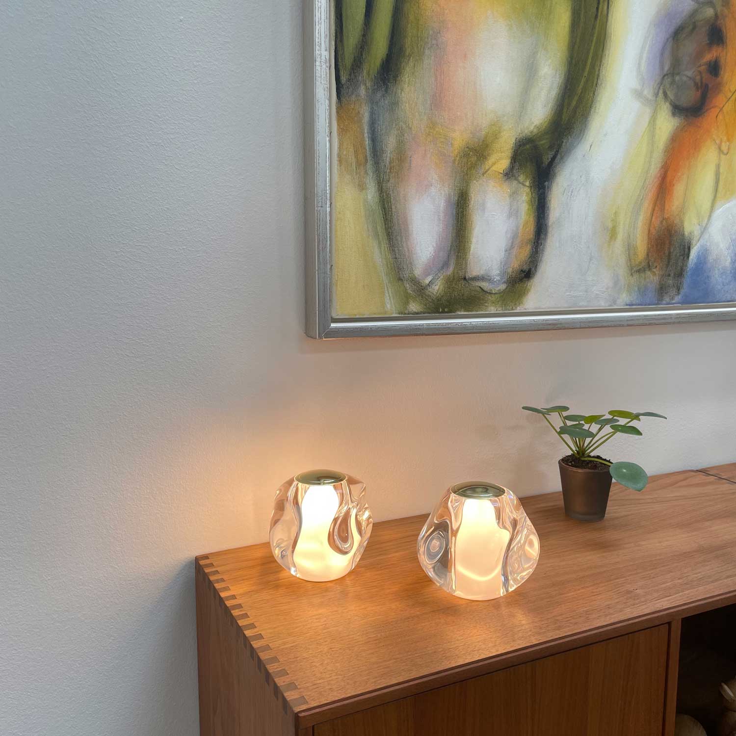 Ice Ball guld LED portable bordlampe billede 3