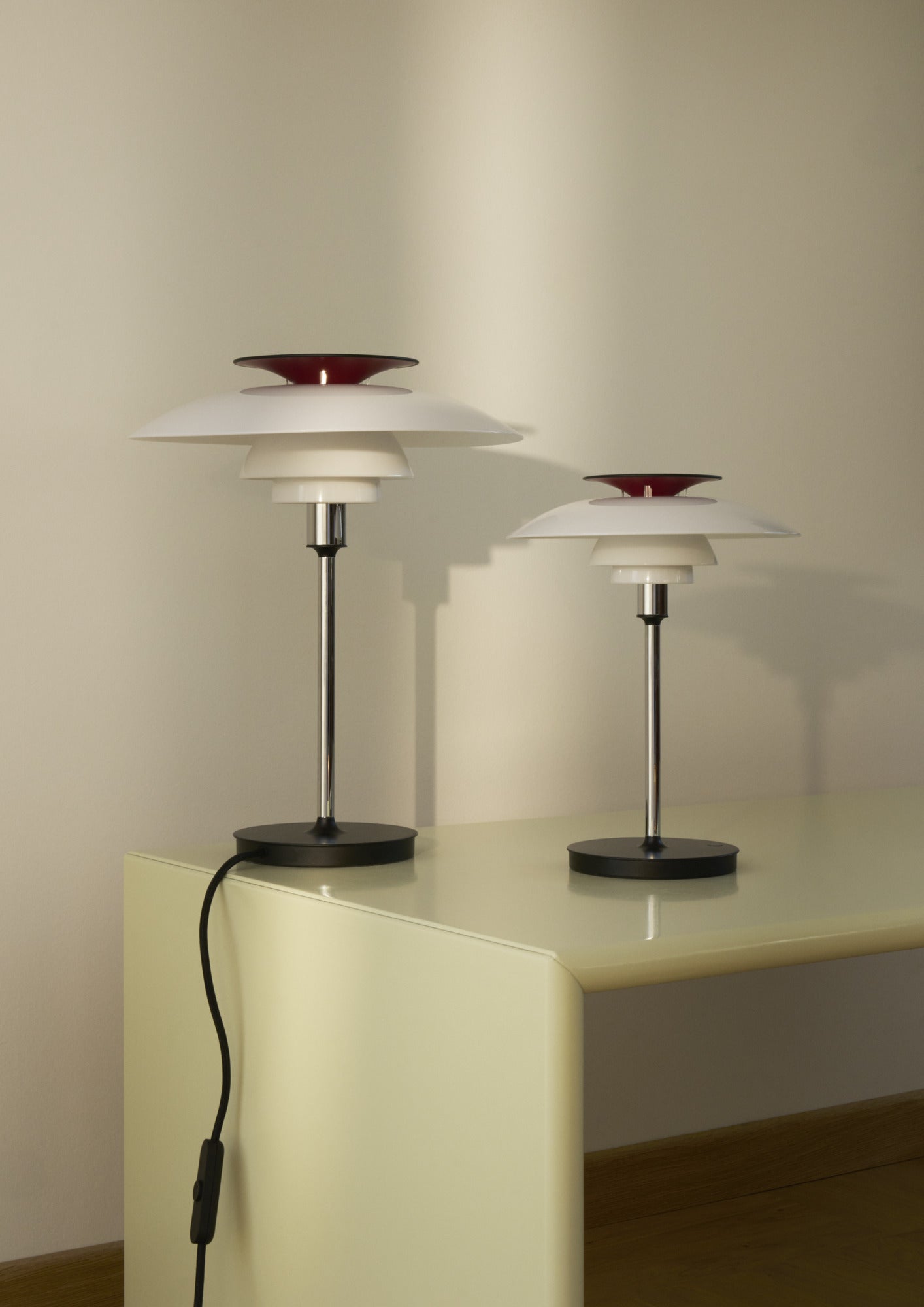 PH 80 bordlampe opal/højpoleret krom billede 3