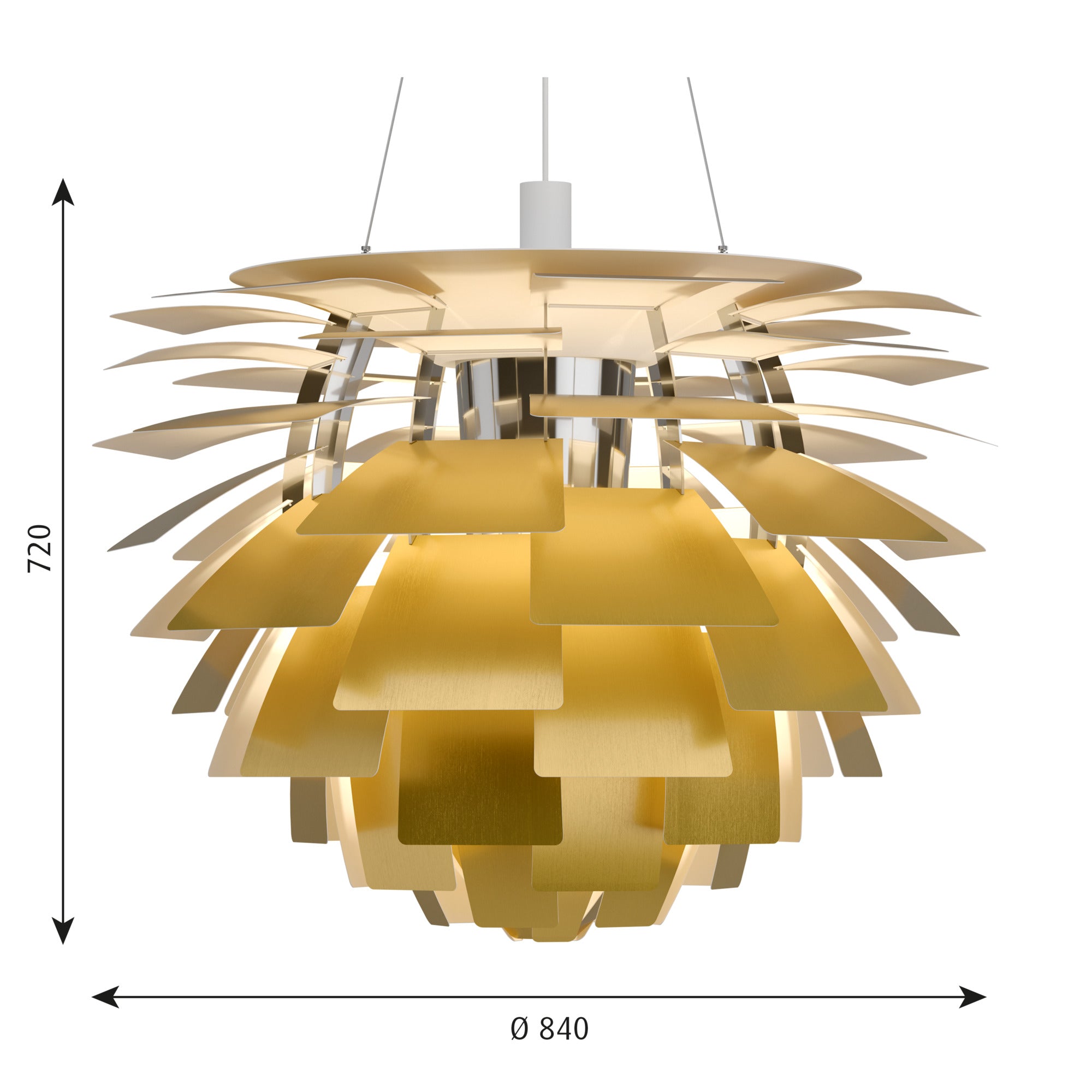 PH Artichoke Ø 840 Pendel Messing billede 2