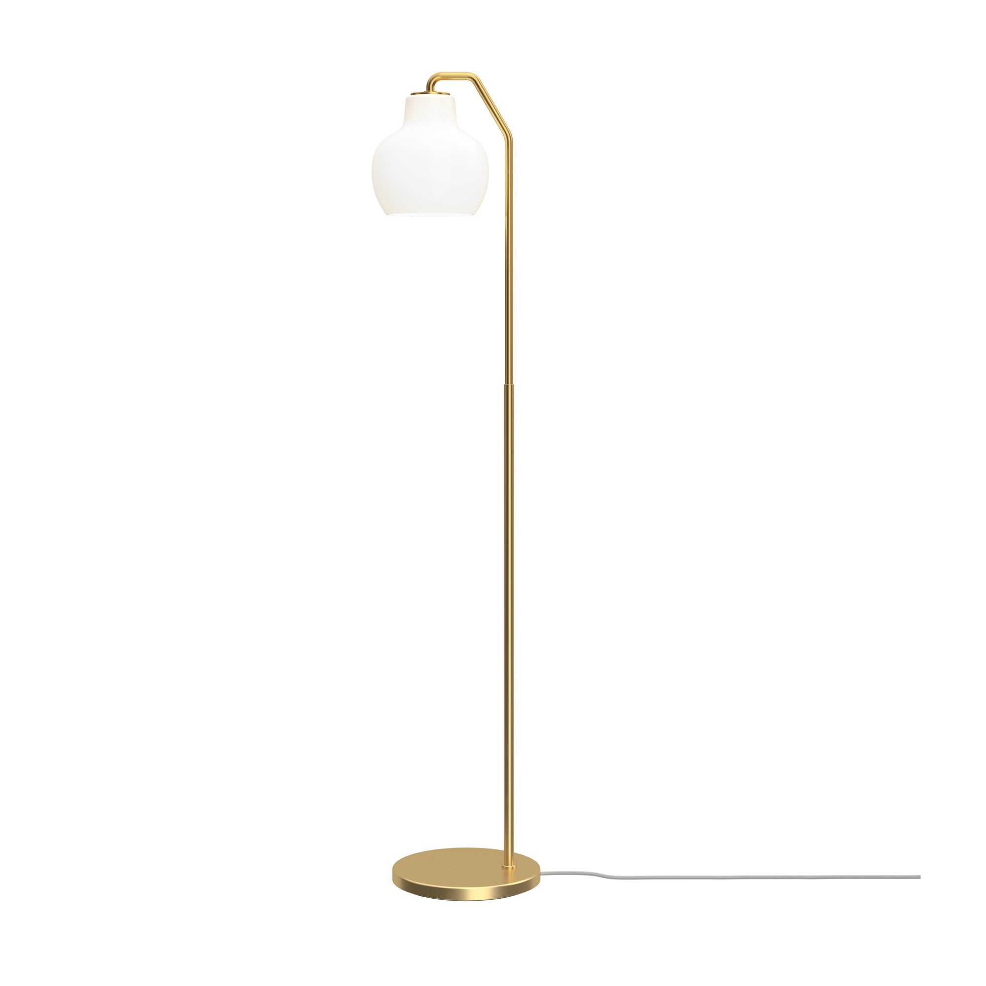 VL Ringkrone gulvlampe messing/opal billede 1