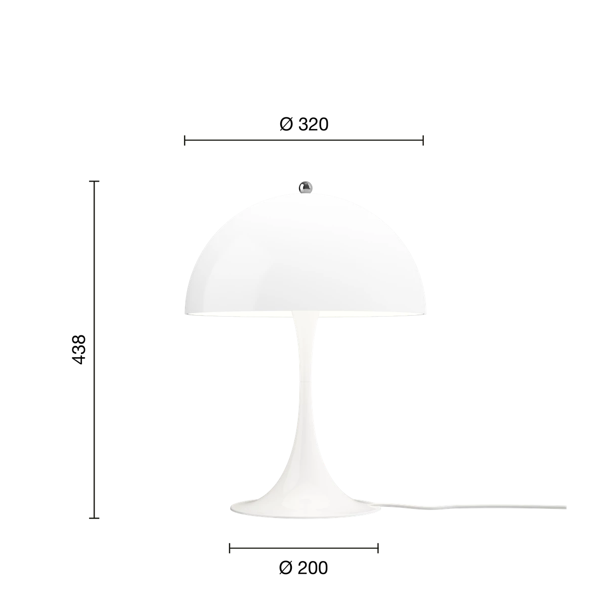 Panthella 320 opalhvid bordlampe billede 2