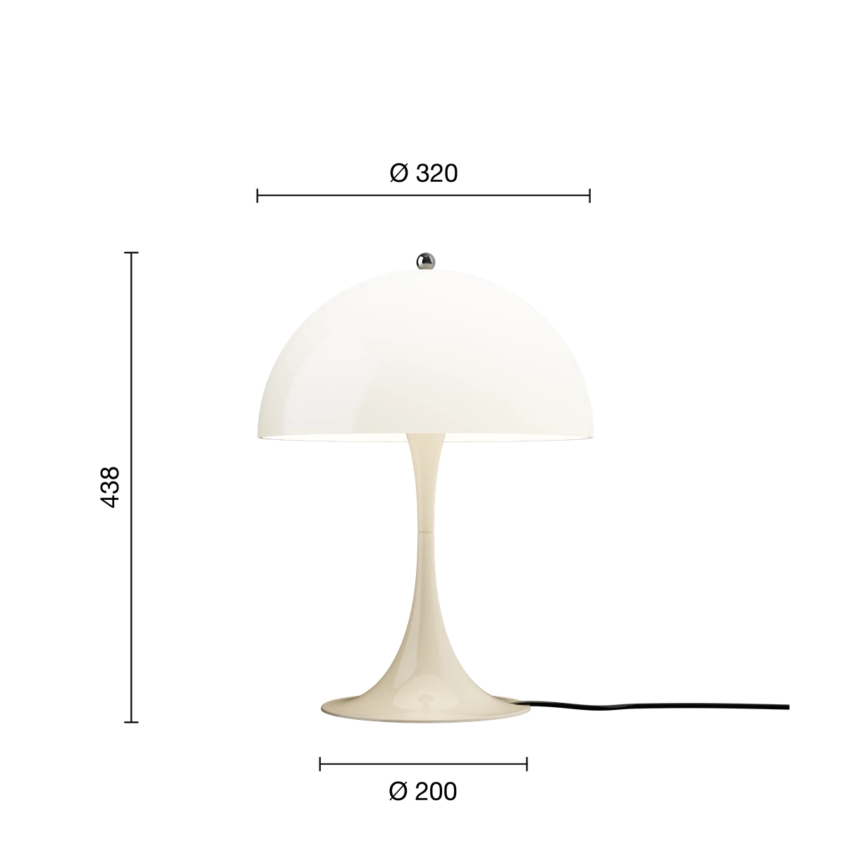 Panthella 320 opalbeige bordlampe billede 2
