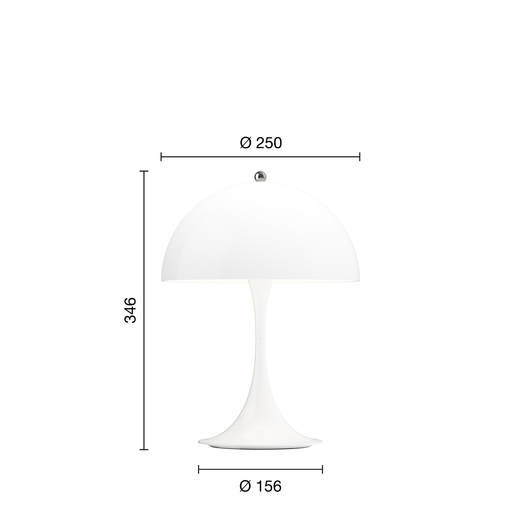 Panthella 250 opalhvid portable V3 bordlampe billede 2