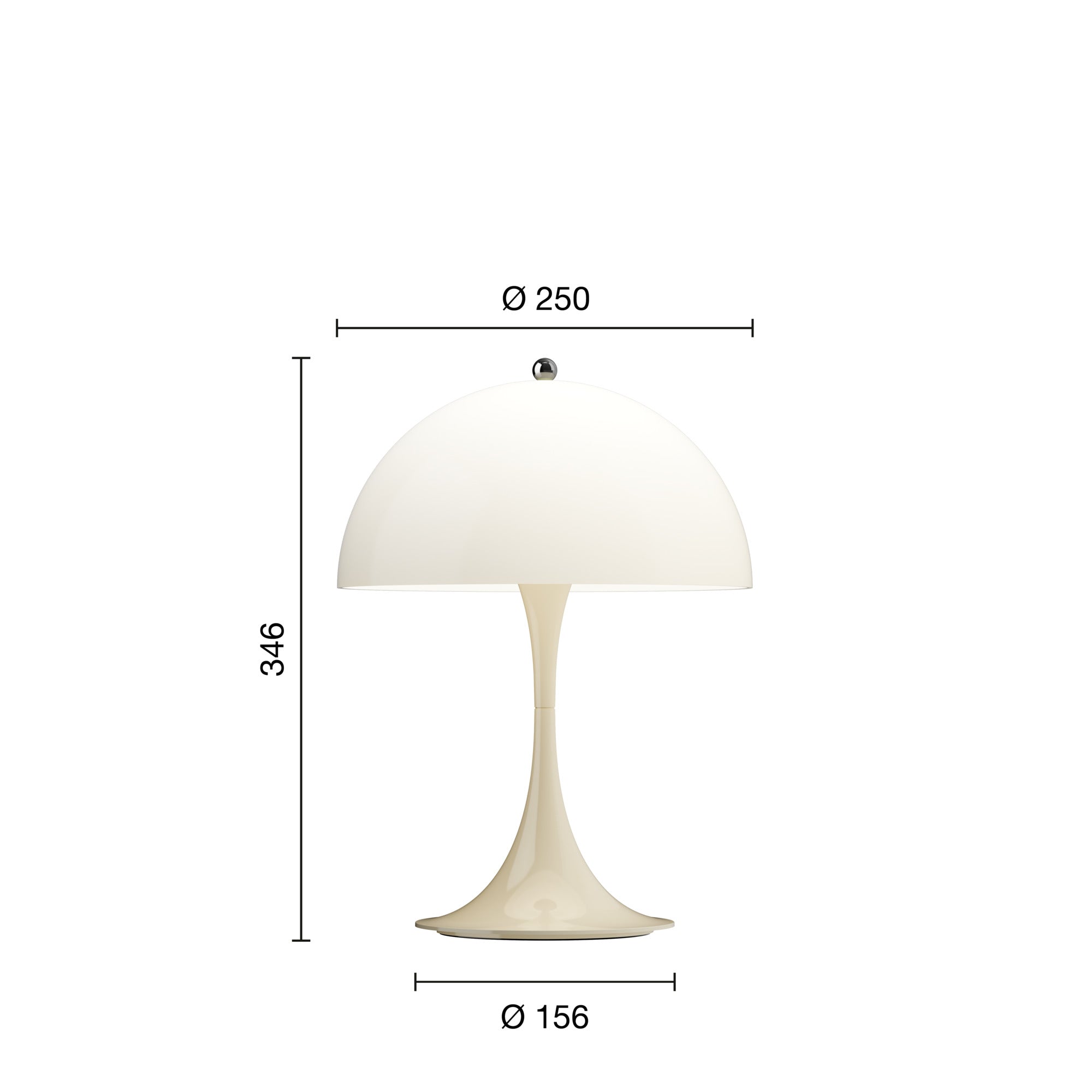Panthella 250 opalbeige portable V3 bordlampe billede 2