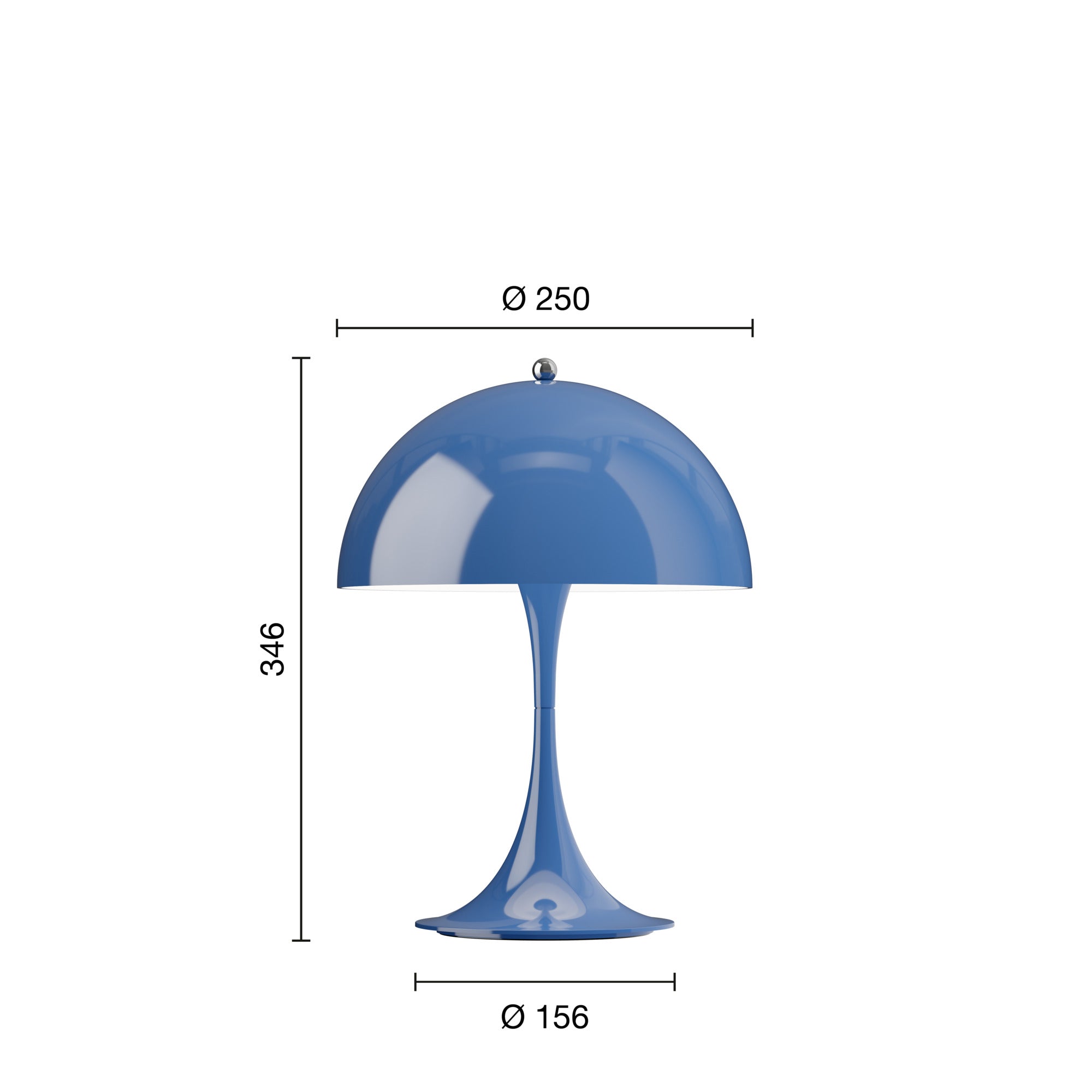 Panthella 250 indigoblå portable V3 bordlampe billede 2