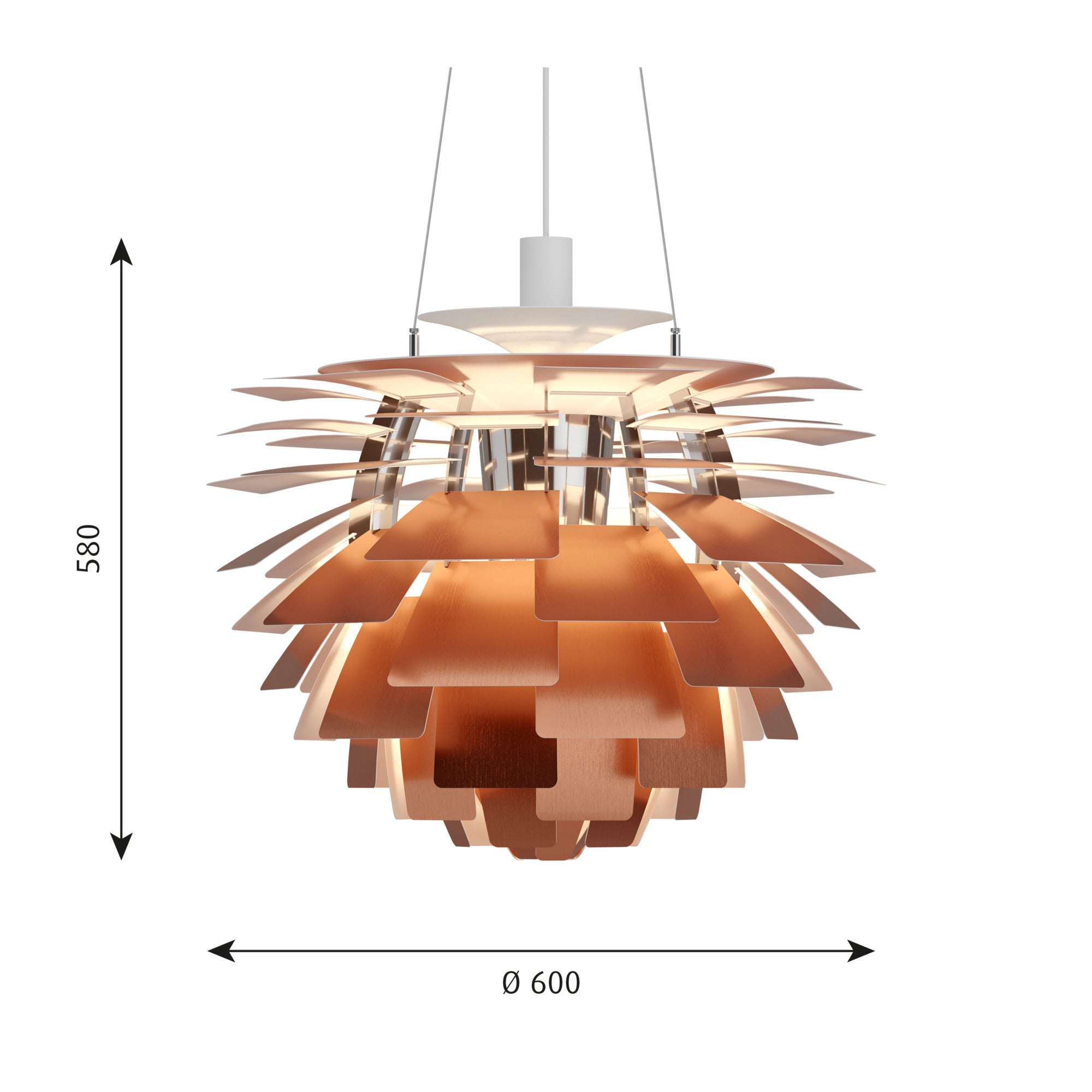PH Artichoke Ø 600 Pendel Kobber billede 2