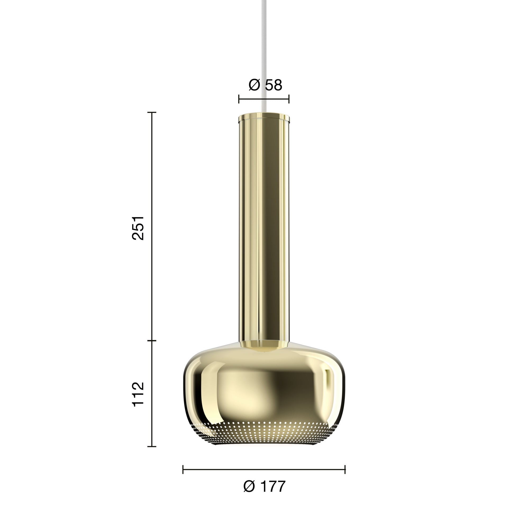 VL 56 Pendel Messing billede 2
