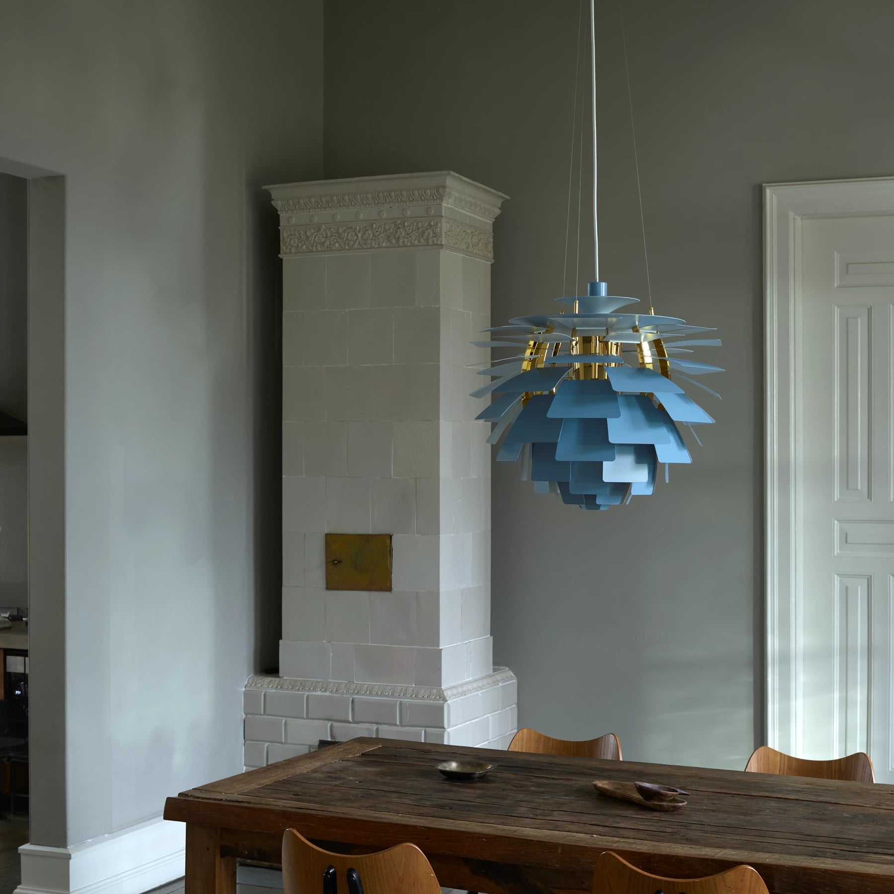 PH Artichoke Ø 480 Pendel støvet blå/metalliseret messing billede 4