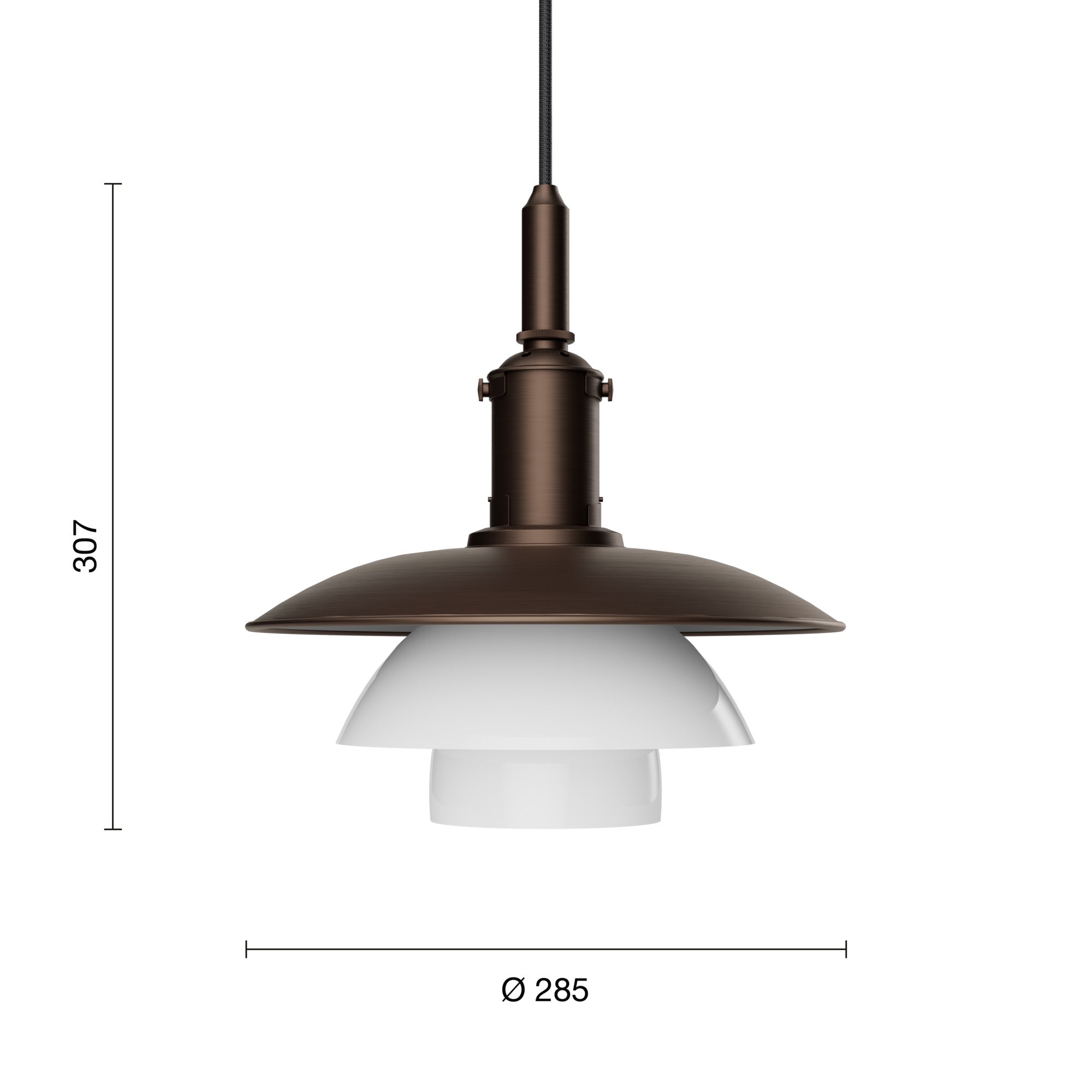 PH 3/3 Pendel Aged Brass billede 2