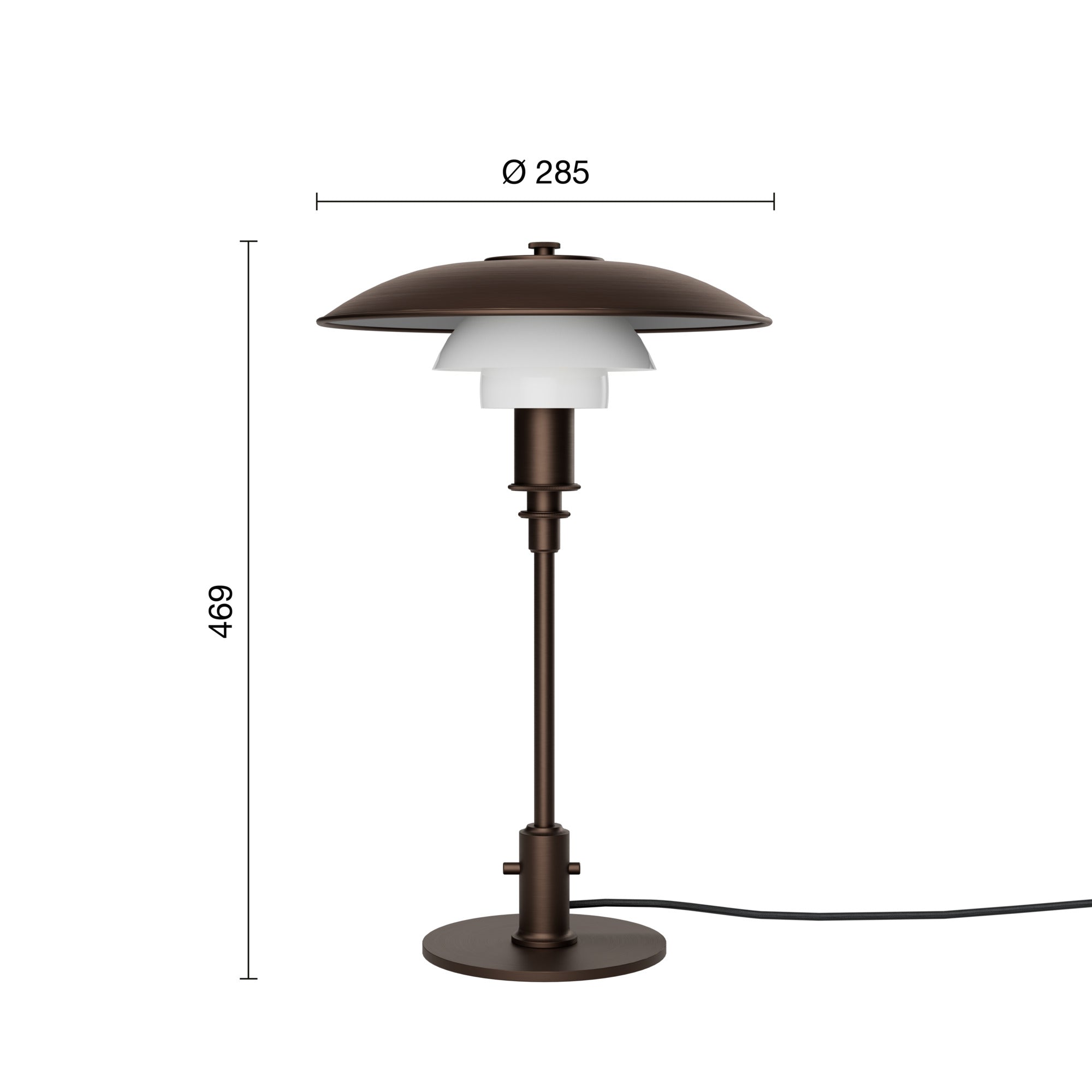PH 3/2 Bordlampe Aged Brass billede 2