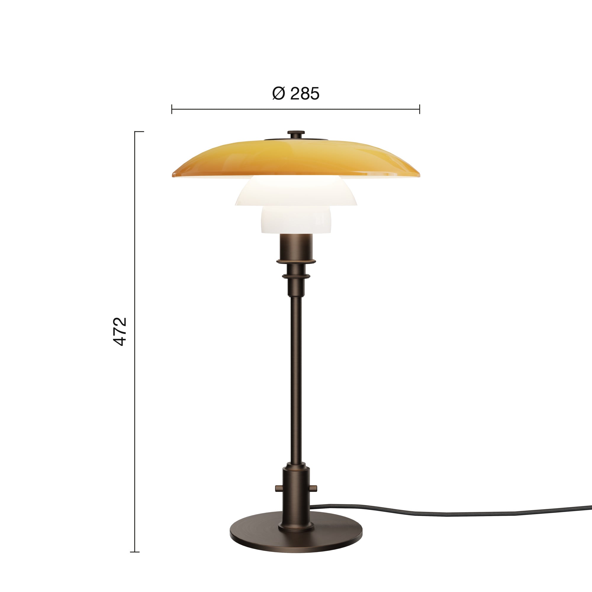 PH 3/2 Bordlampe Centenary Edition Amber/Opal White billede 2